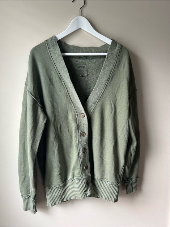 aerie Sweaters - aerie Olive Green Button-Front V-Neck Cardigan sz small